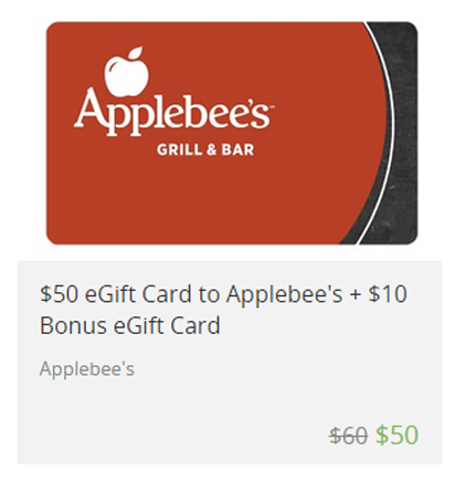 Applebees gift card deals
